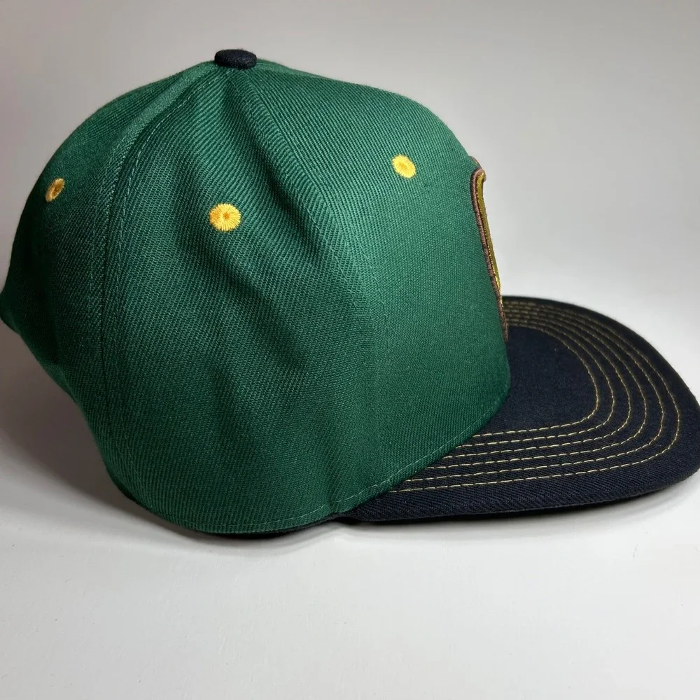 Loki Marvel Snapback Hat God of Mischief Horned Helmet Cap Green Gold Men Disney